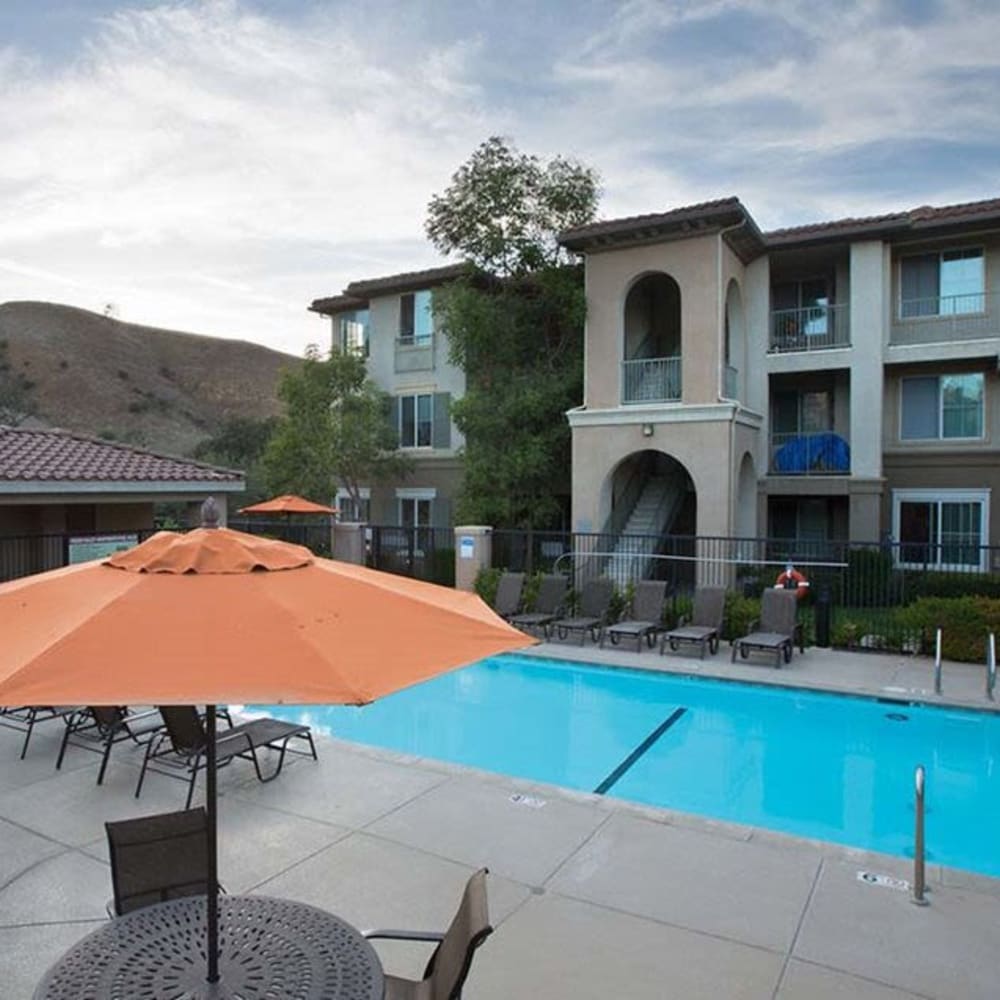 Swimming pool at Hidden Valley in Simi Valley, California