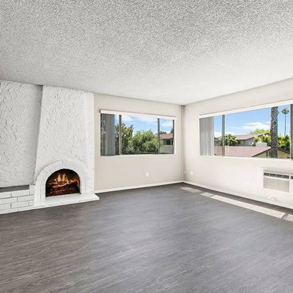 Fireplaces in some units at Park Grove in Garden Grove, California