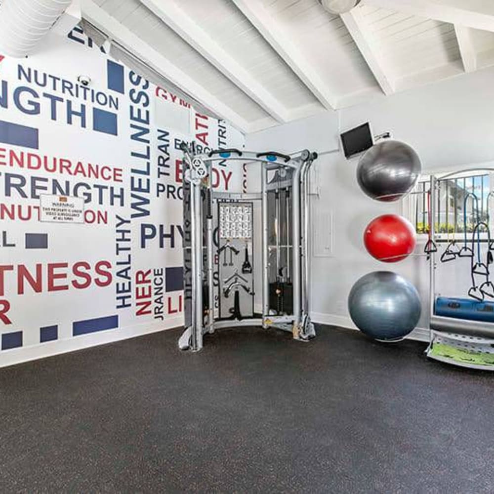 Fitness room at Park Grove in Garden Grove, California