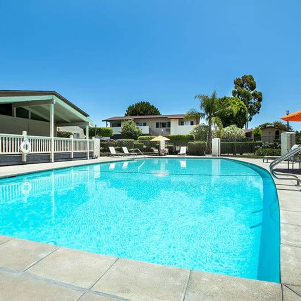 Refreshing swimming pool at Park Grove in Garden Grove, California