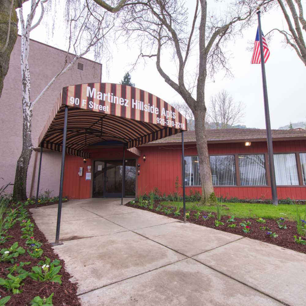 Entrance of an apartment at Martinez Hillside in Martinez, California