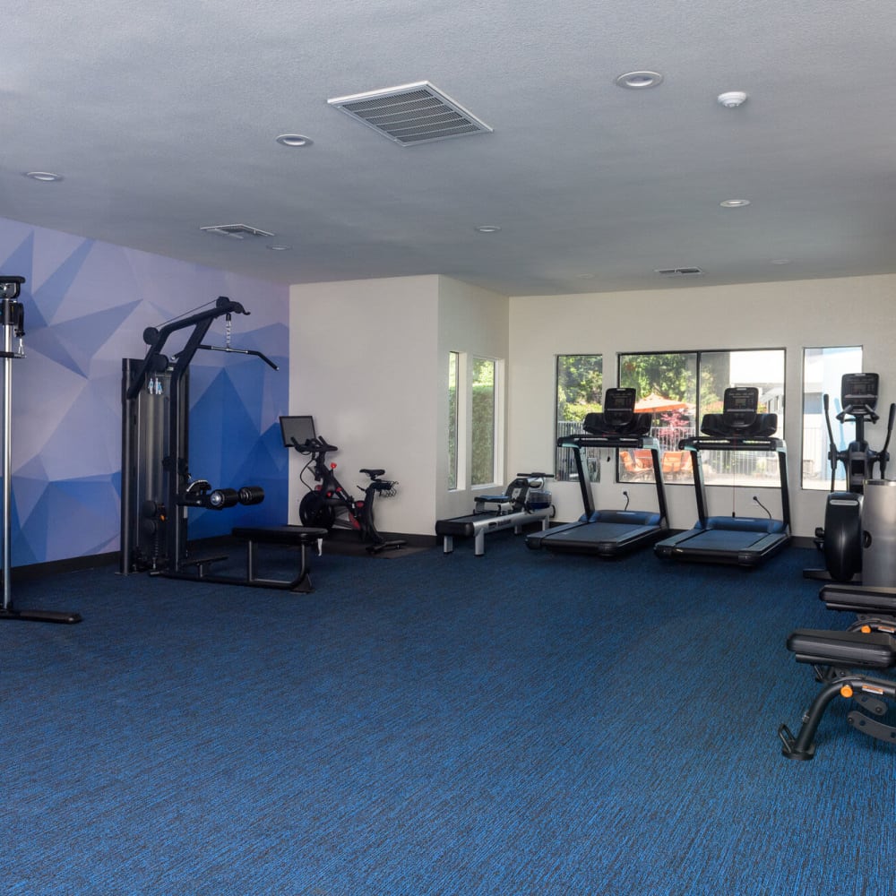 Fitness center at Azure in Antelope, California