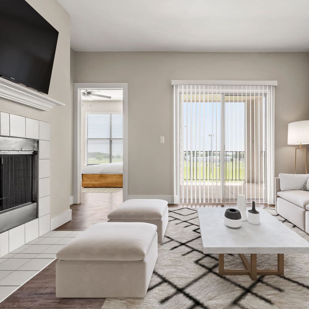 Living room area at Lakes At Lewisville in Lewisville, Texas 