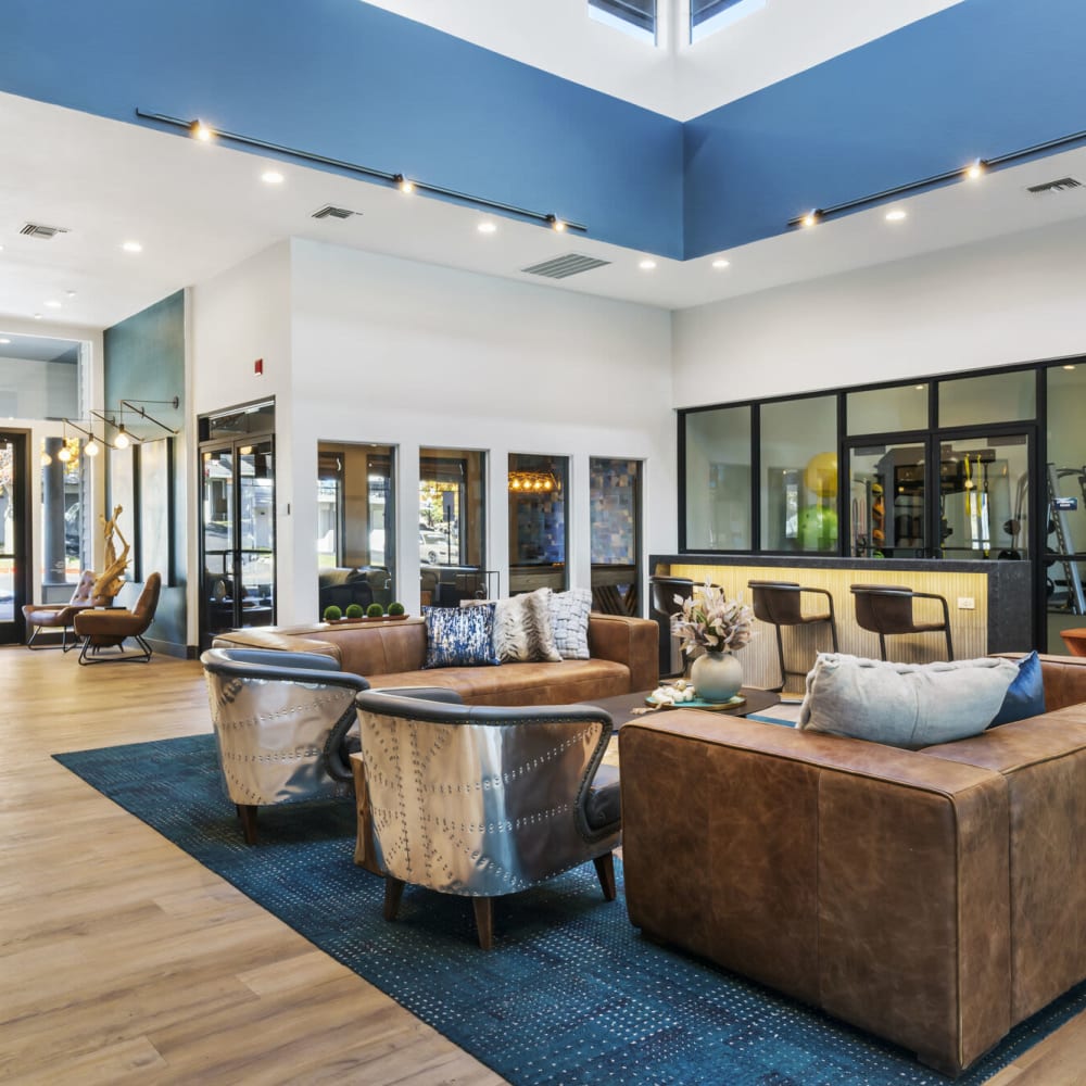 Clubhouse with lots of community gathering spaces at Apex at Sky Valley in Reno, Nevada