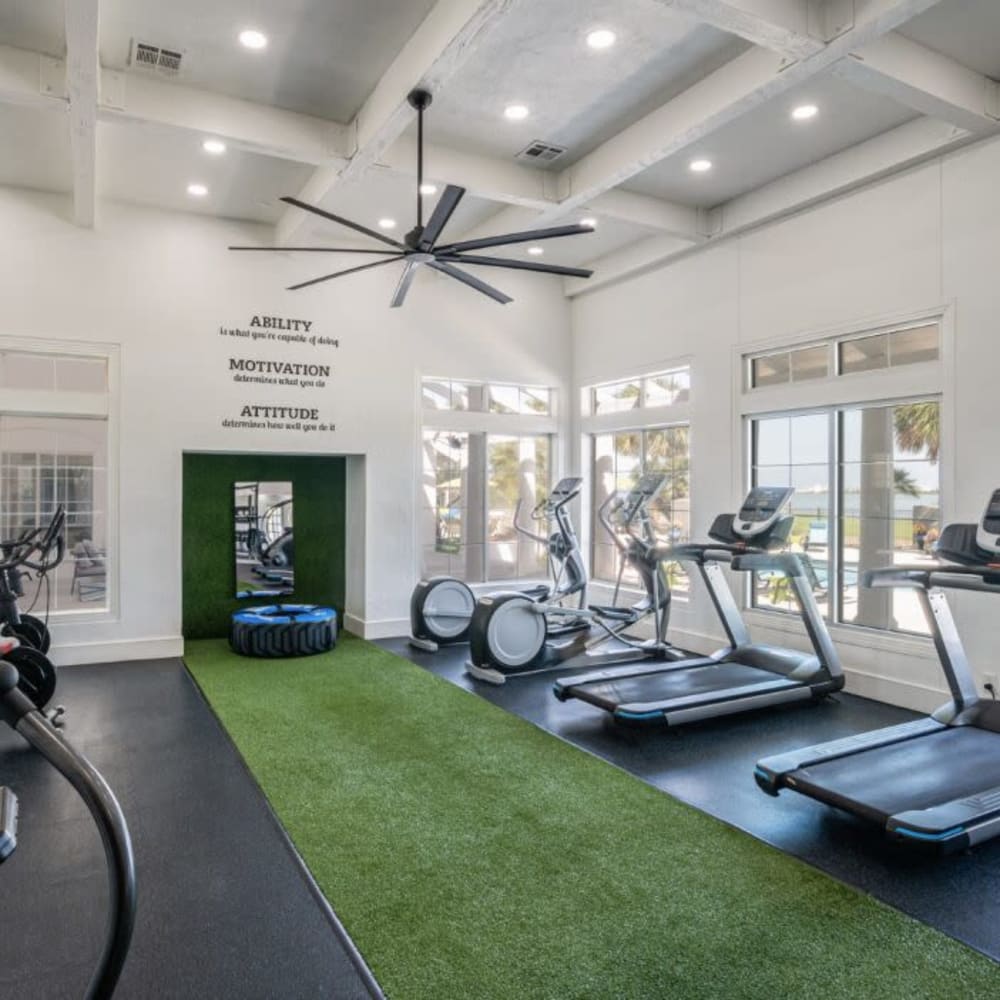 Gym area at Baypoint Apartments in Corpus Christi, Texas 