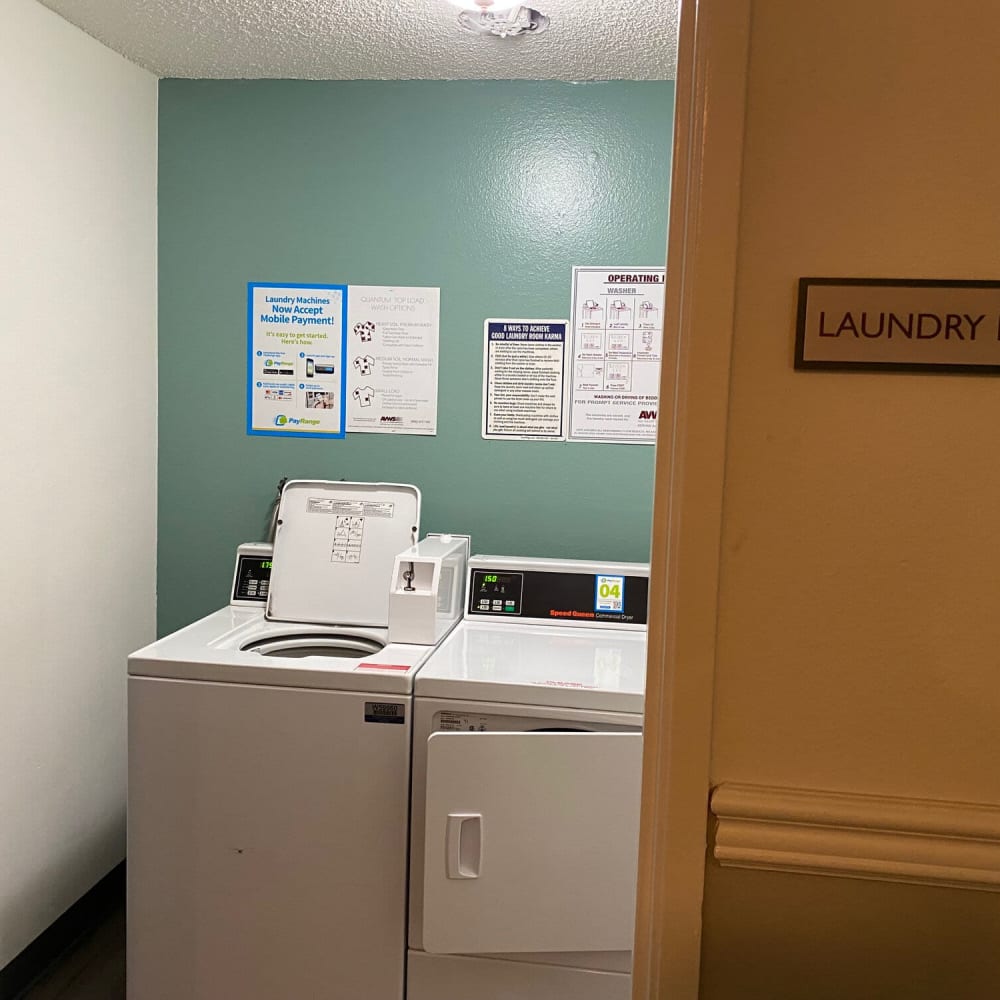 Laundry facilities at Bloom Beverly Hills in Los Angeles, California