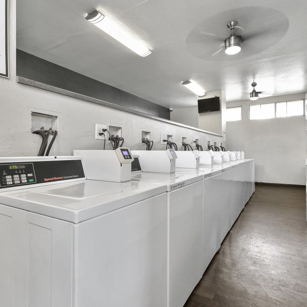 Laundry facilities at Casitas Apartments in Ontario, California