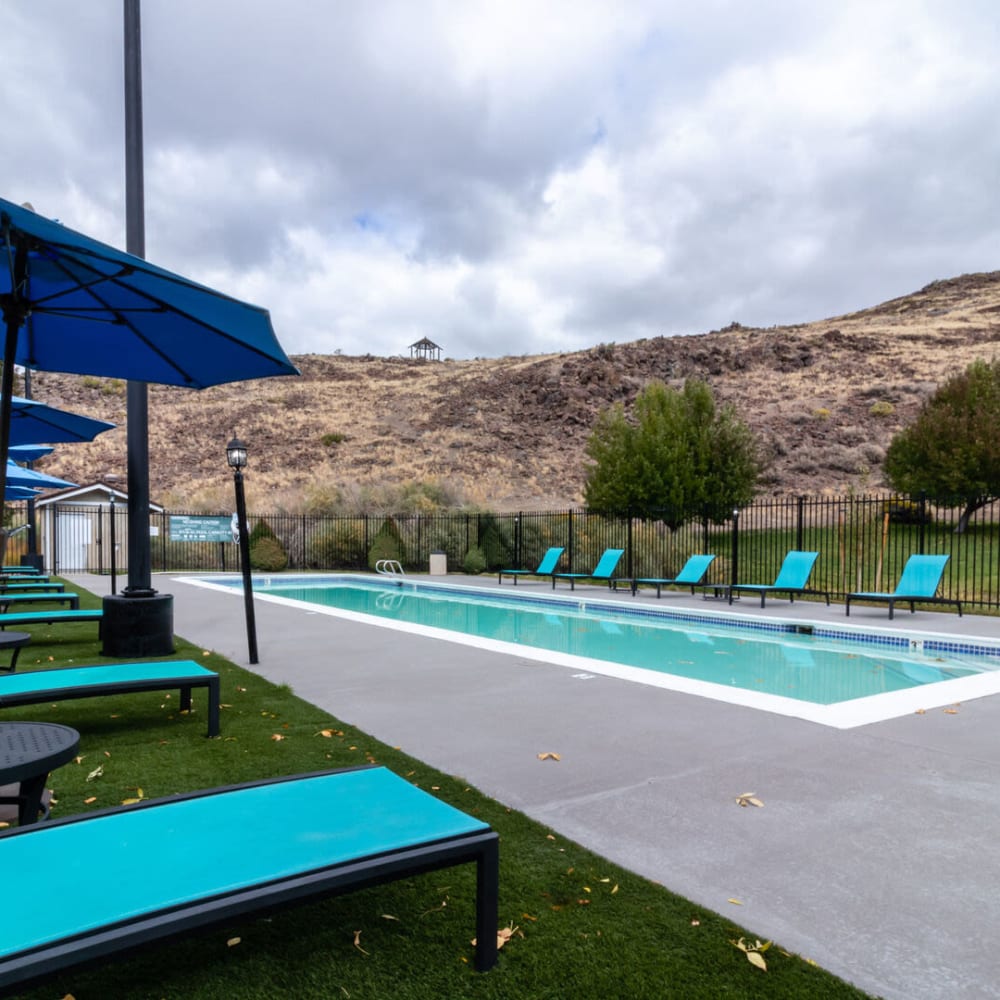 Pool with greens at Verge in Reno, Nevada