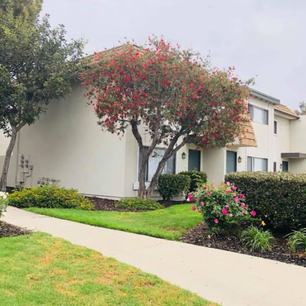 Exterior with landscaping at Westerly Shores in Oxnard, California