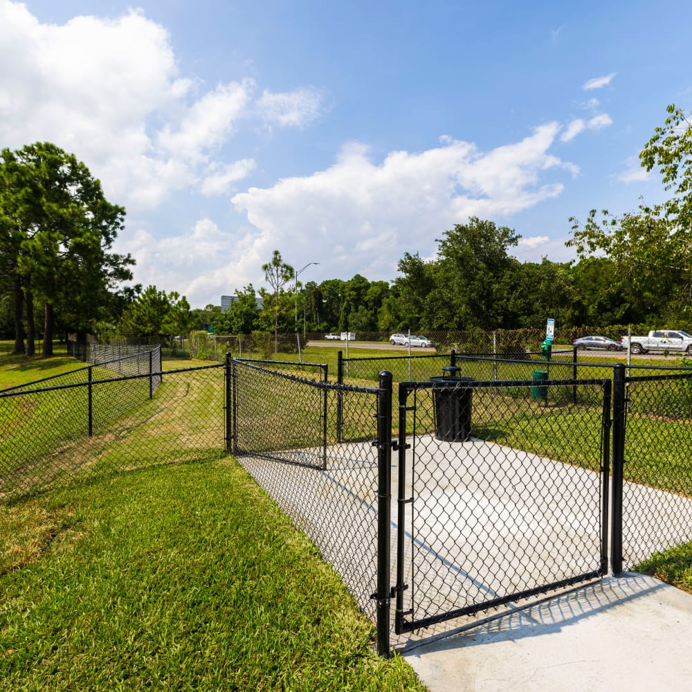Fenced dog park at Novo Kendall Town in Jacksonville, Florida