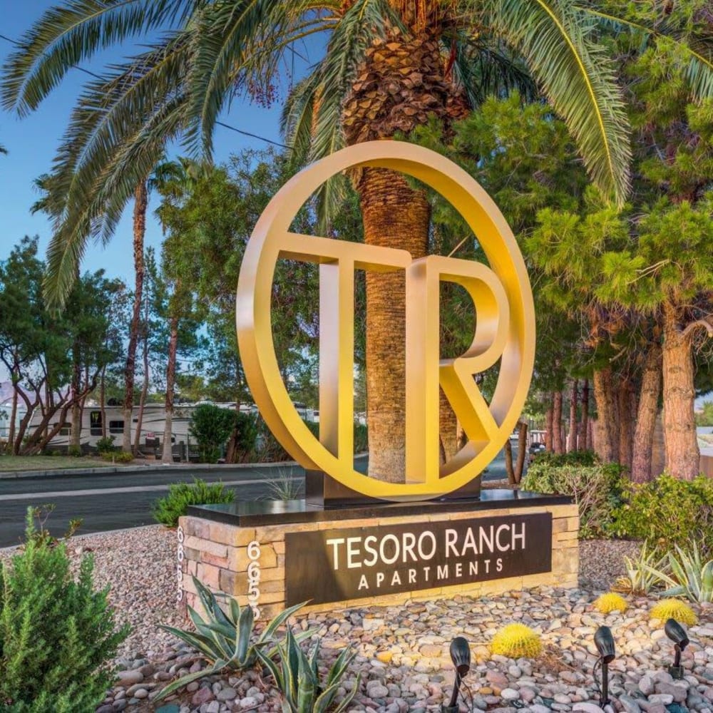 Front entrance sign at Tesoro Ranch in Las Vegas, Nevada