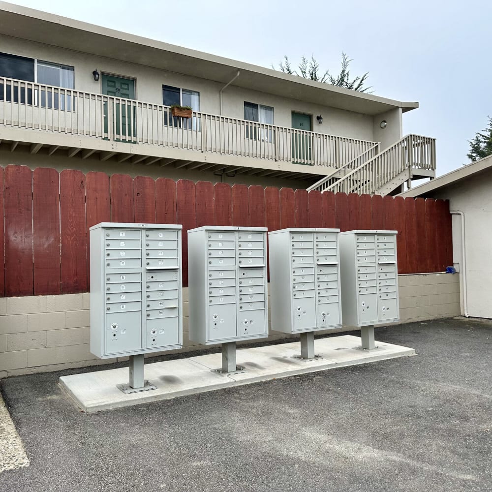 Mailboxes at Marina Crescent in Marina, California