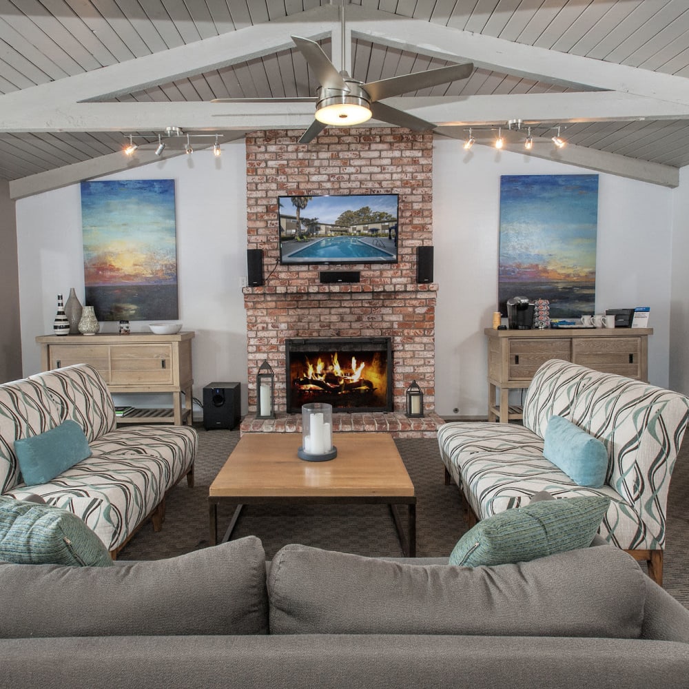 Comfy clubhouse at Monterey Townhouse in Monterey, California