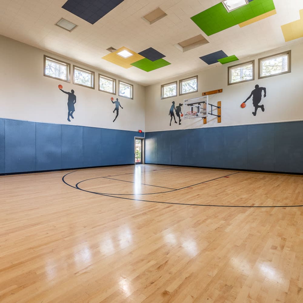 Indoor basketball court at The Seasons in Lynnwood, Washington