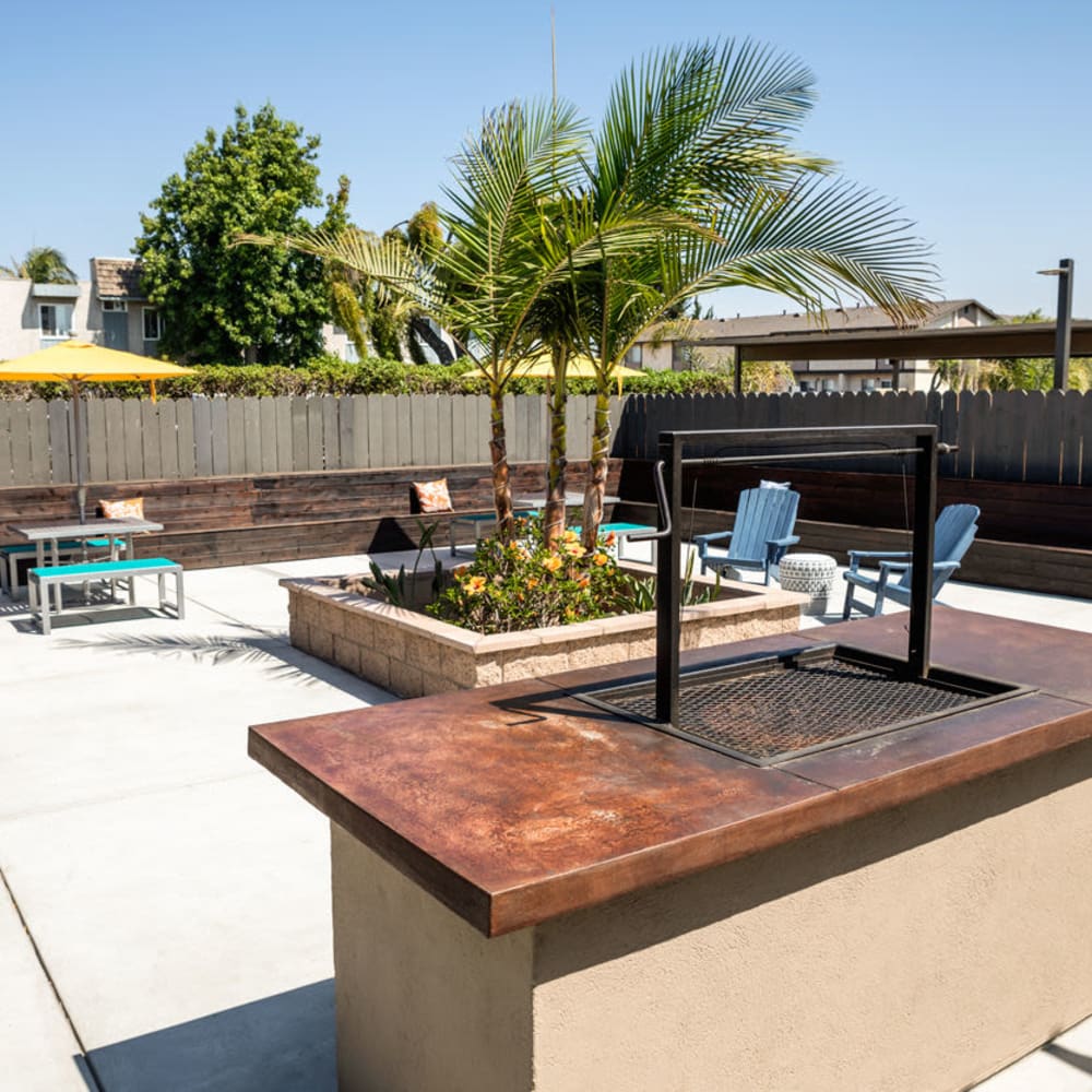 Inviting and clean courtyard at Amara Apartments in Santa Maria, California