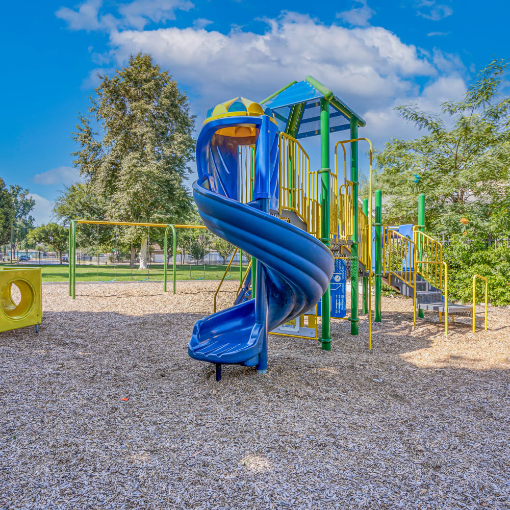 Play area at Breezewood Apartments in Riverside, California