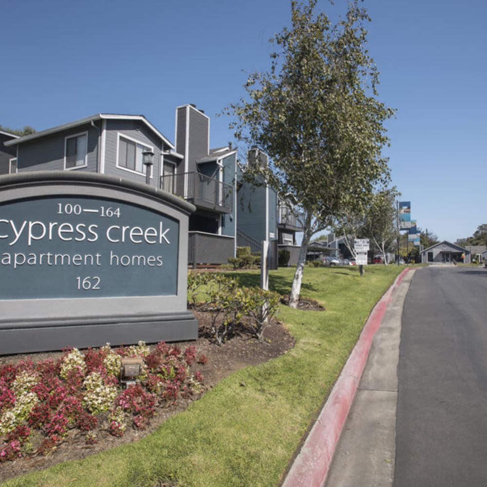 Exterior sign at Cypress Creek in Salinas, California