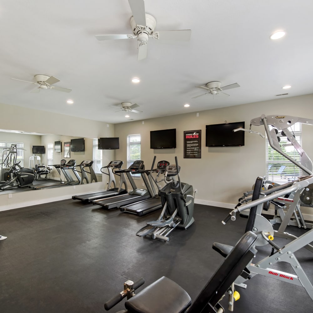 Fitness center at Cumberland Pointe in Noblesville, Indiana