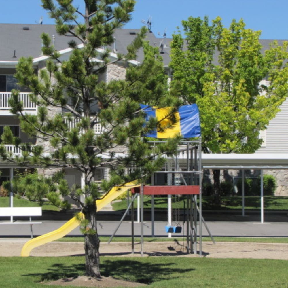 The on-site playground at Stonebridge Apartments in West Jordan, Utah