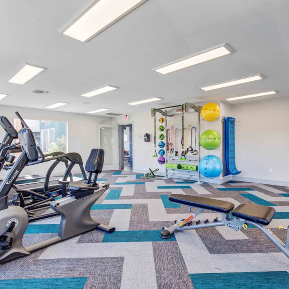 Fitness center with blue accents Citron in Las Vegas, Nevada