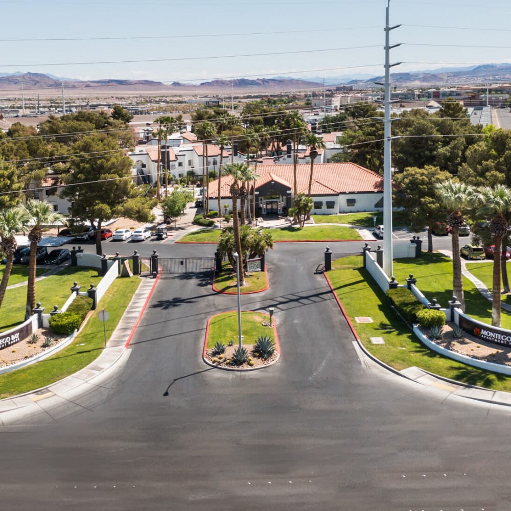 Entrance into gated community at Montego Bay in Henderson, Nevada