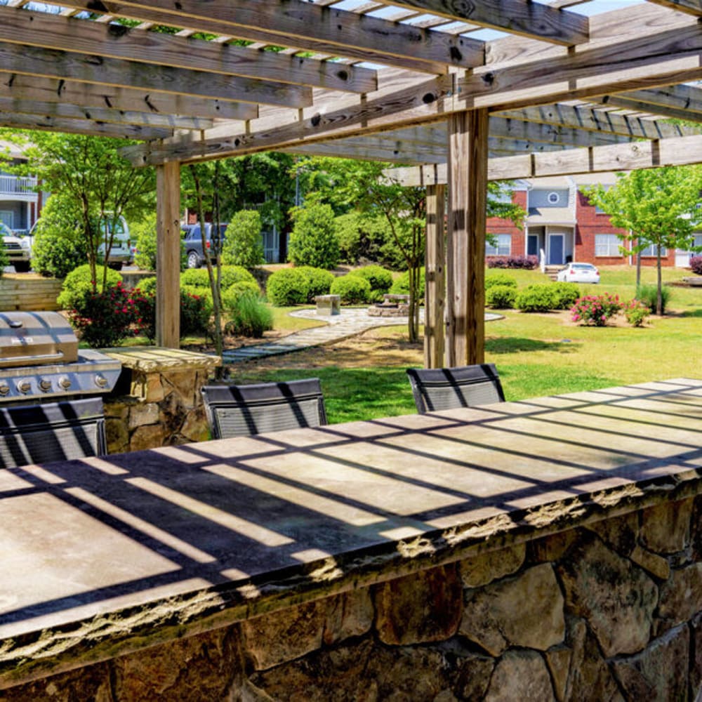 Outdoor community gathering spaces at Anzio in Lawrenceville, Georgia