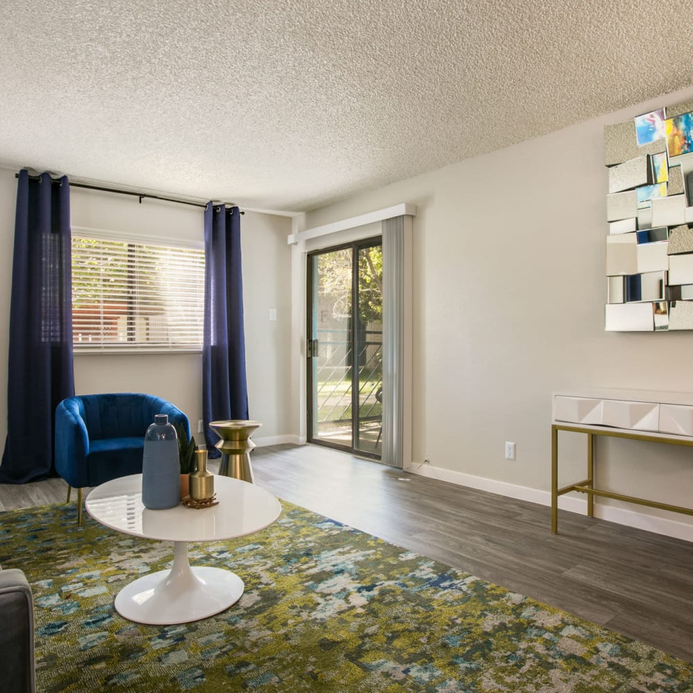 Modern living areas at Glo Apartments in Albuquerque, New Mexico