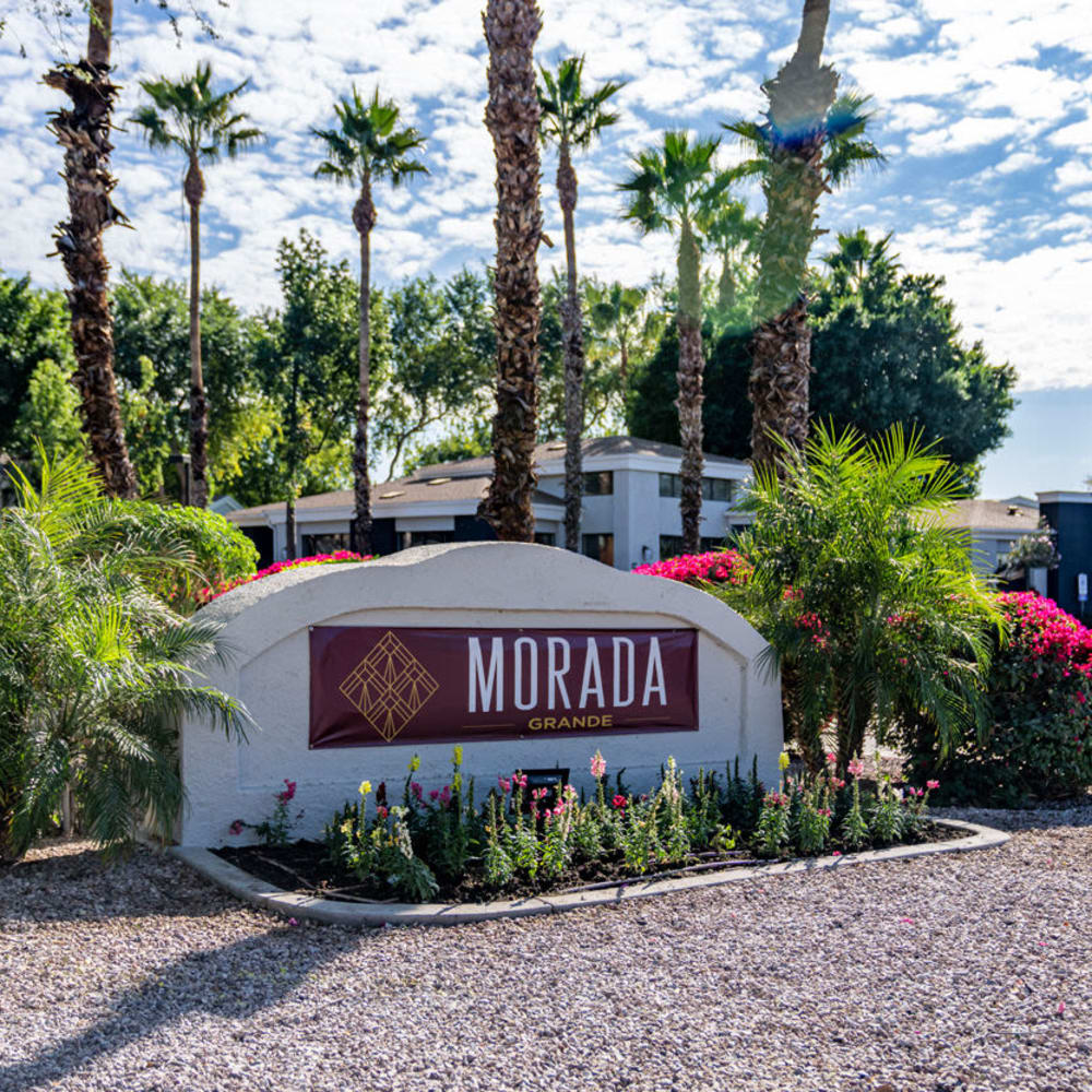 Front Entrance sign at Morada Grande in Phoenix, Arizona
