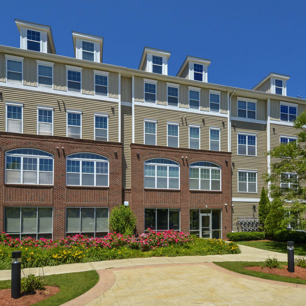 Aerial of Apartment exterior at Marquee at Andover in Andover, Massachusetts