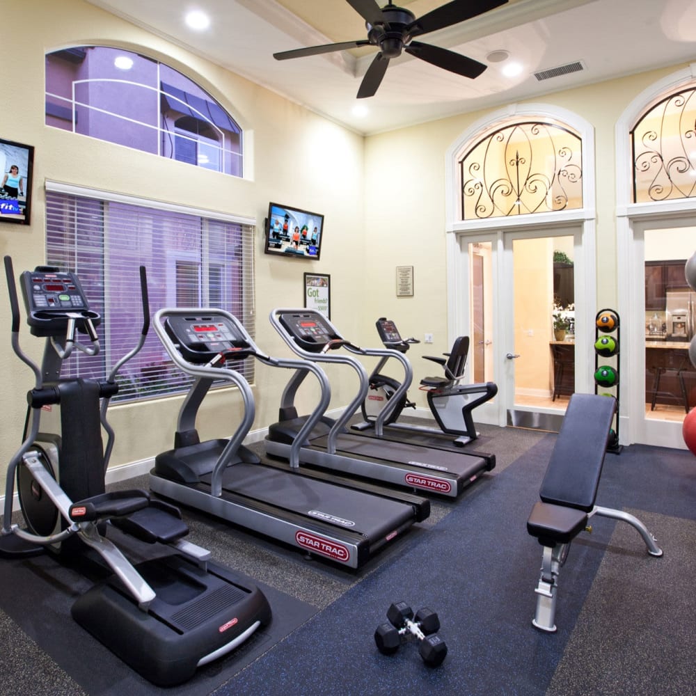 Fitness center at St Claire in Santa Maria, California