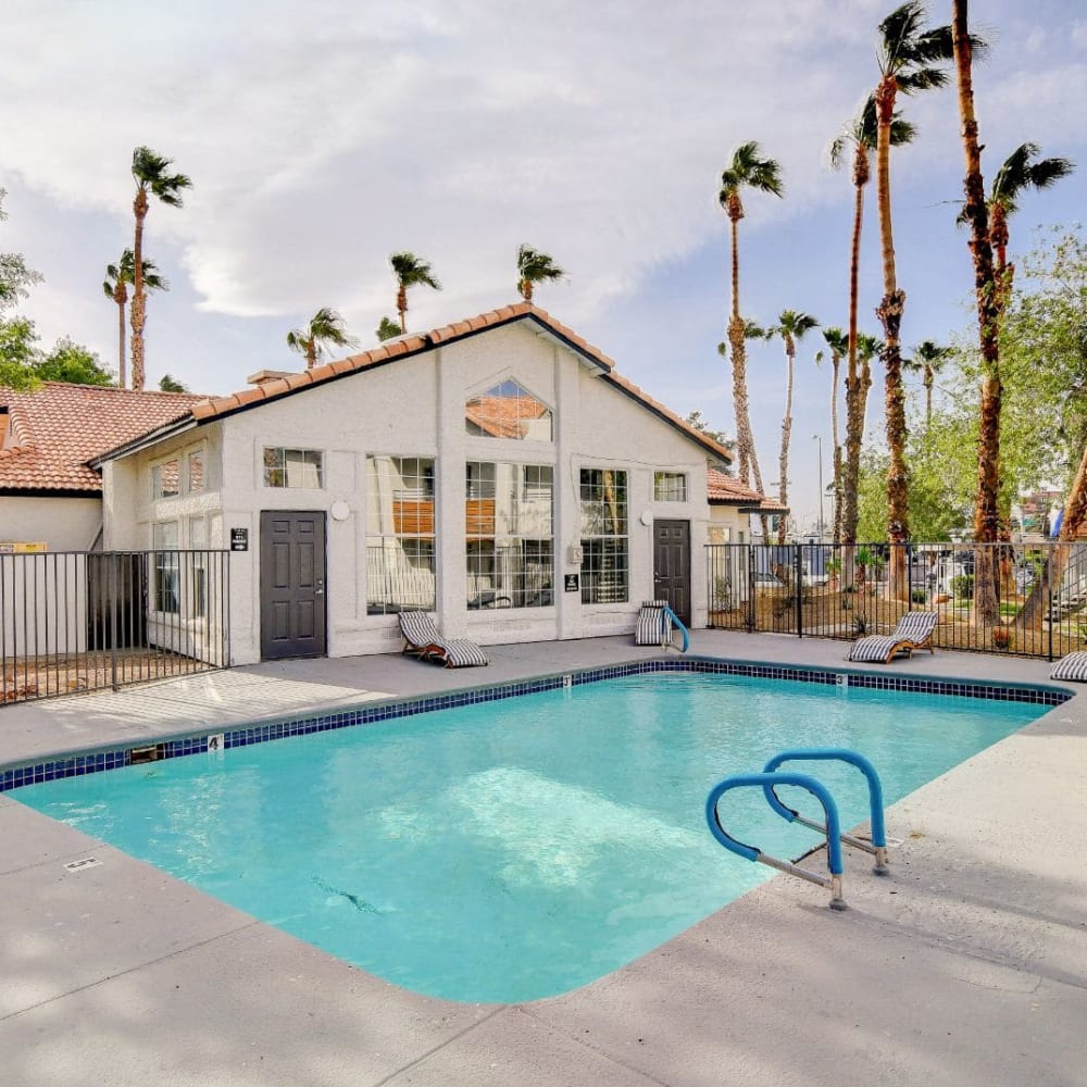 Outdoor swimming pool at Tides on Twain in Las Vegas, Nevada