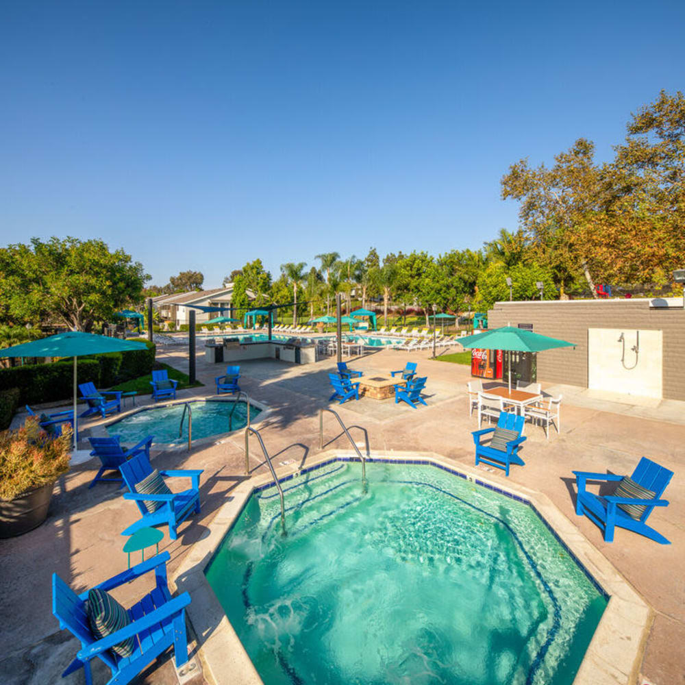 Swimming pool area at Presidio at Rancho Del Oro in Oceanside, California