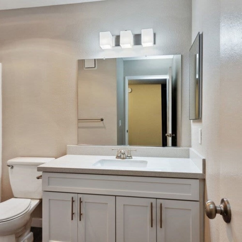 Modern bathrooms at Presidio at Rancho Del Oro in Oceanside, California