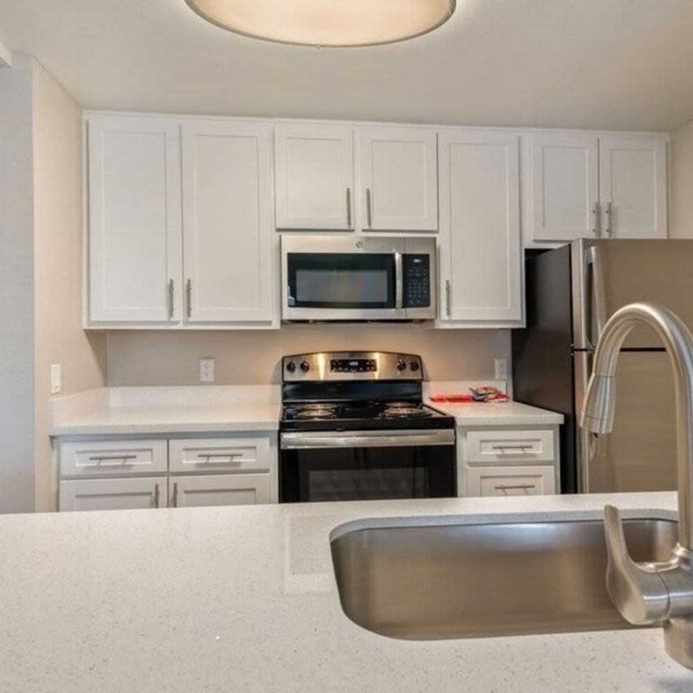 Modern kitchens and appliances at Presidio at Rancho Del Oro in Oceanside, California