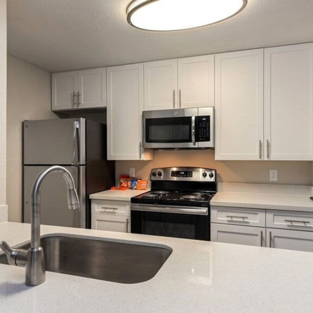 Modern kitchens and appliances at Presidio at Rancho Del Oro in Oceanside, California