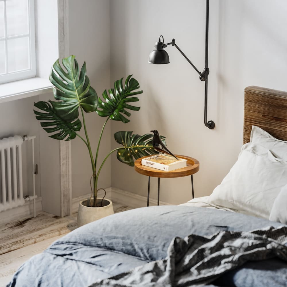 Comfortably decorated studio apartment at Sharp Leadenhall Apartments in Baltimore, Maryland