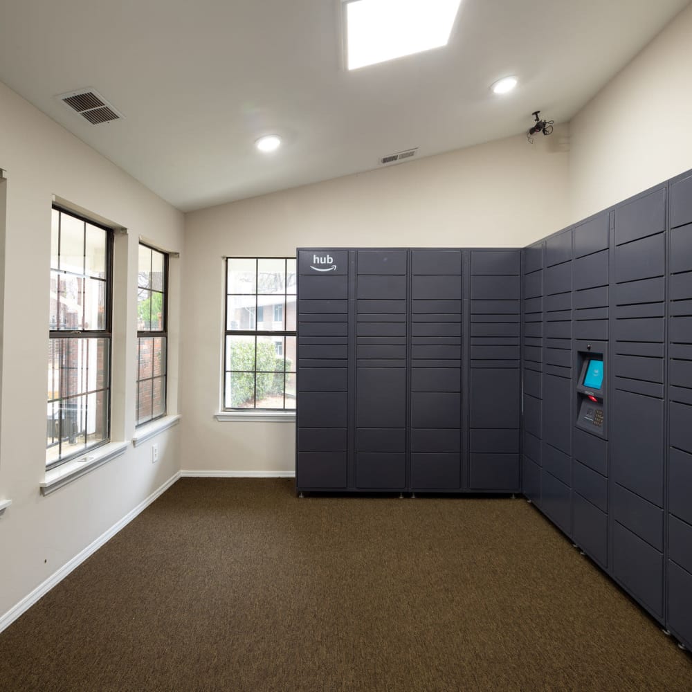 Indoor amazon lock boxes at Duraleigh Woods in Raleigh, North Carolina