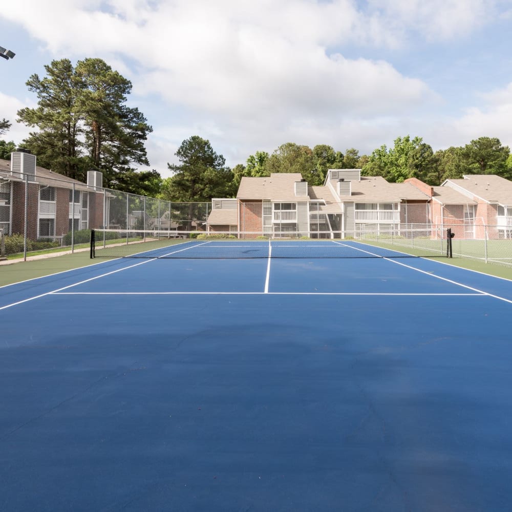 Tennis court at Duraleigh Woods in Raleigh, North Carolina