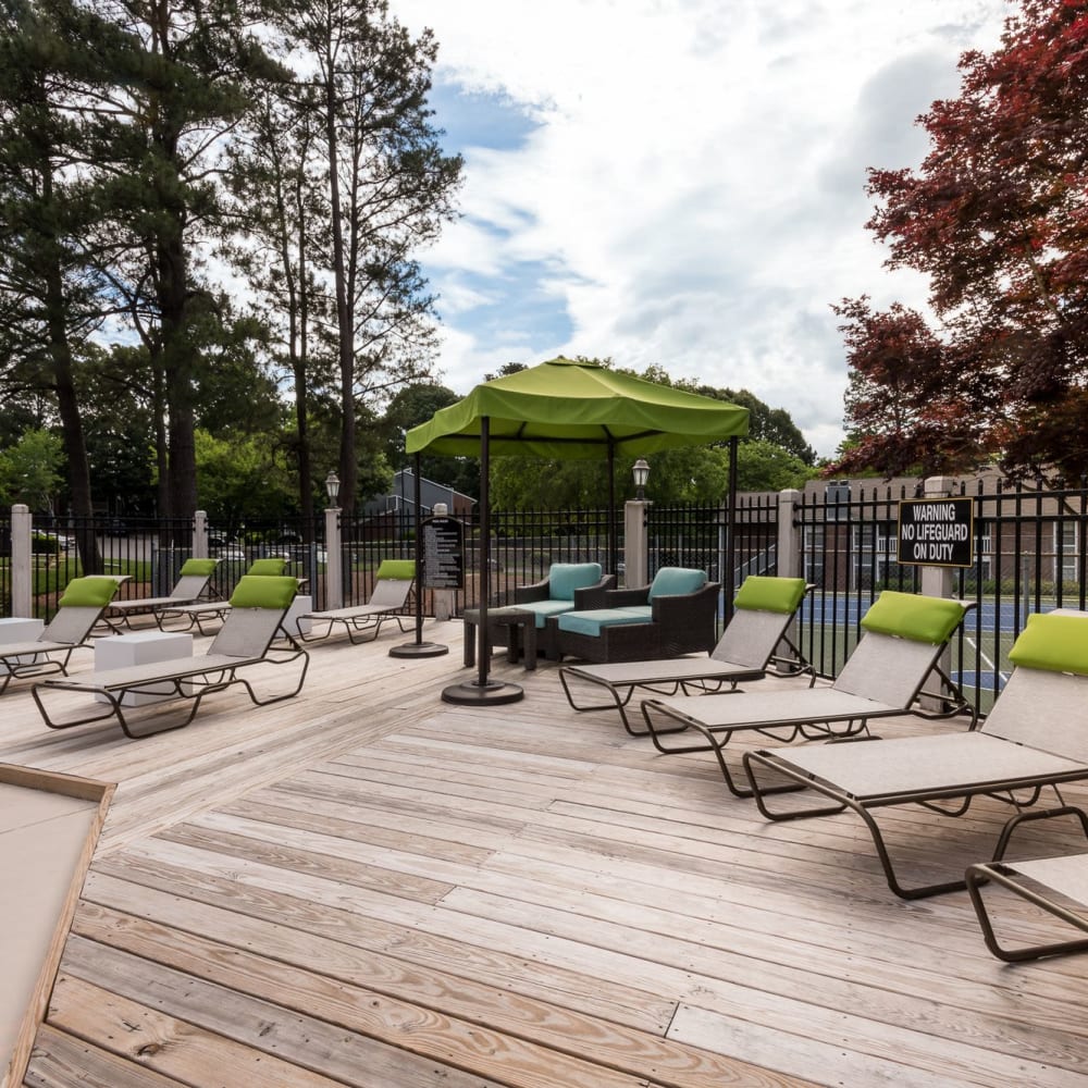 Pool side cabana at Duraleigh Woods in Raleigh, North Carolina
