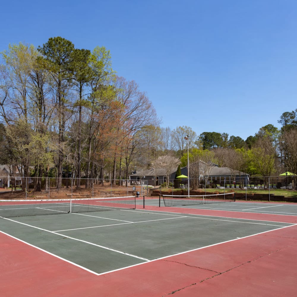 Tennis courts at Sailboat Bay in Raleigh, North Carolina