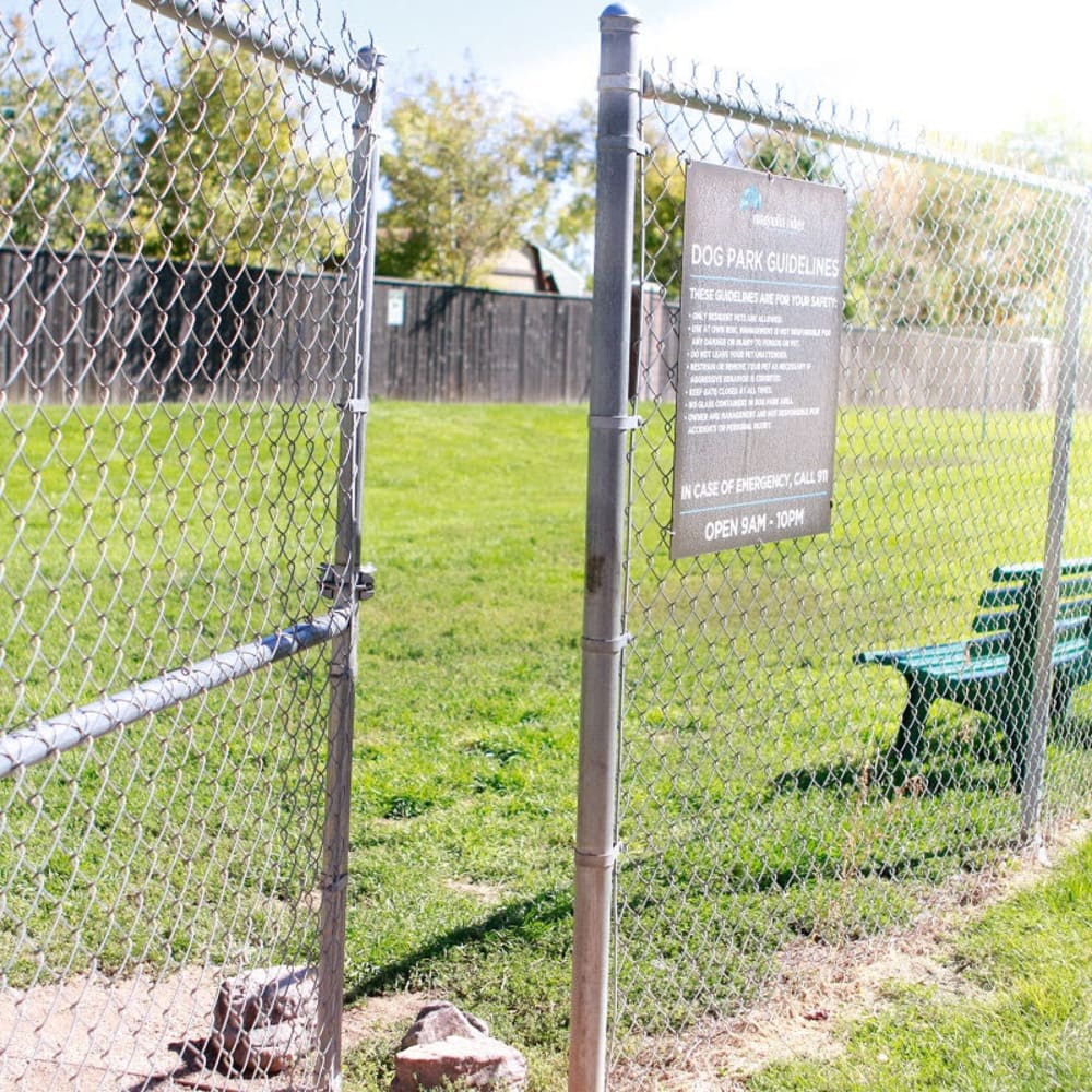 Dog park at Magnolia Ridge in Thornton, Colorado