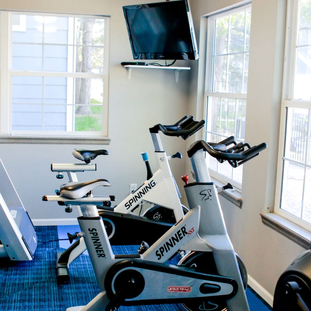 Fitness center with treadmills at Magnolia Ridge in Thornton, Colorado