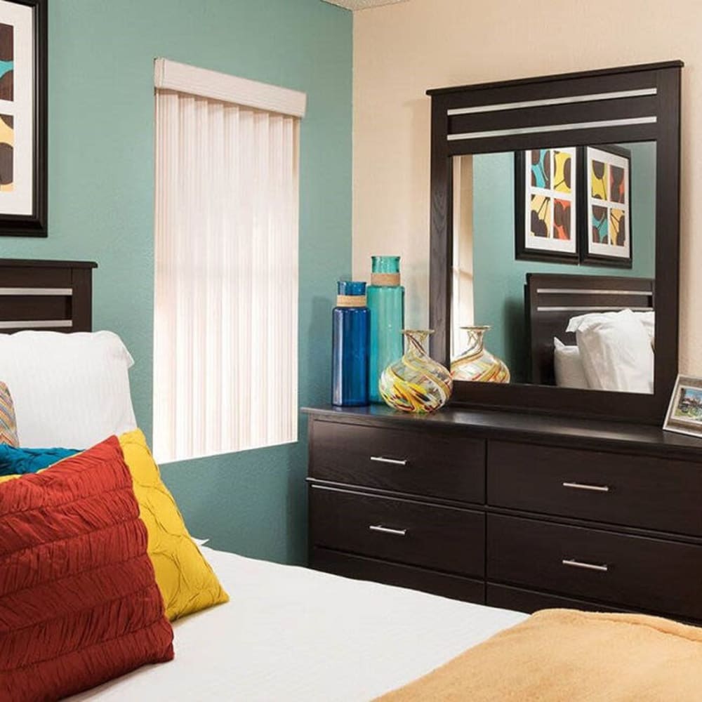 Modern bedrooms at The Highlands at Grand Terrace in Grand Terrace, California