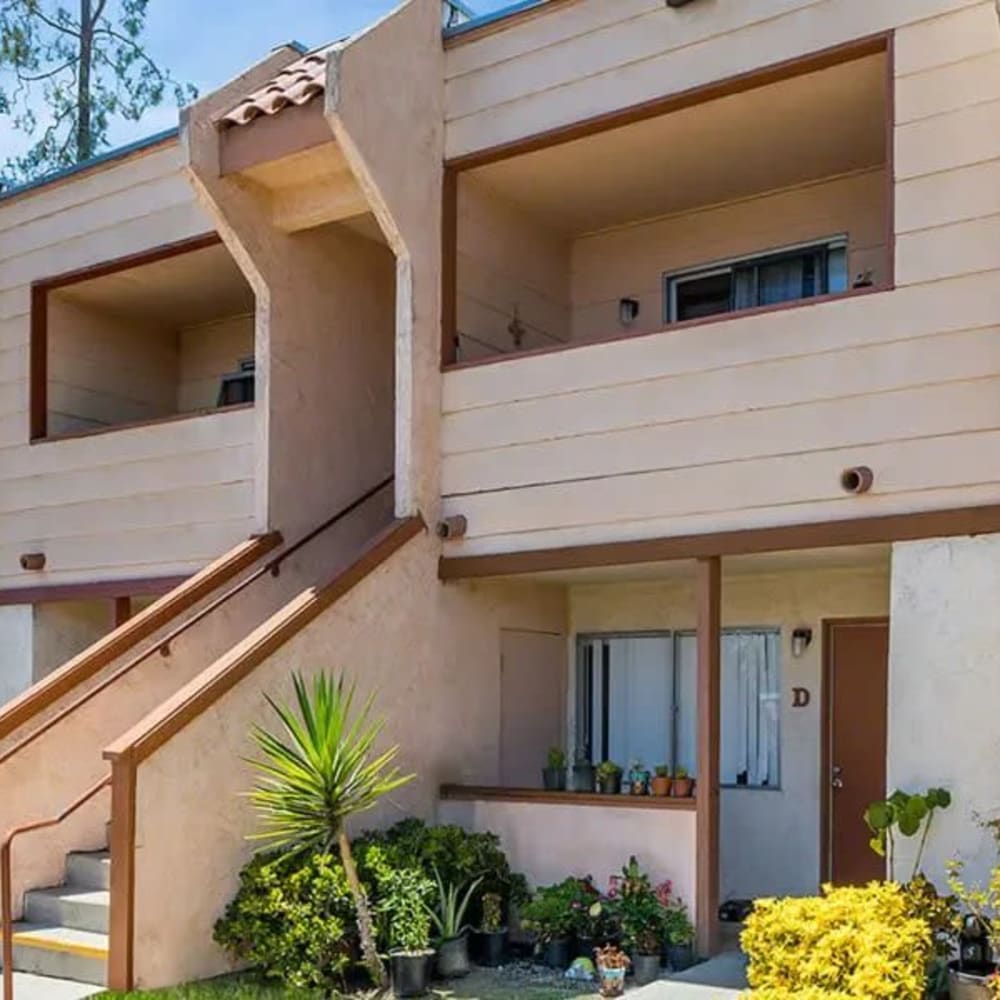 Building exterior at Pine View in Fallbrook, California
