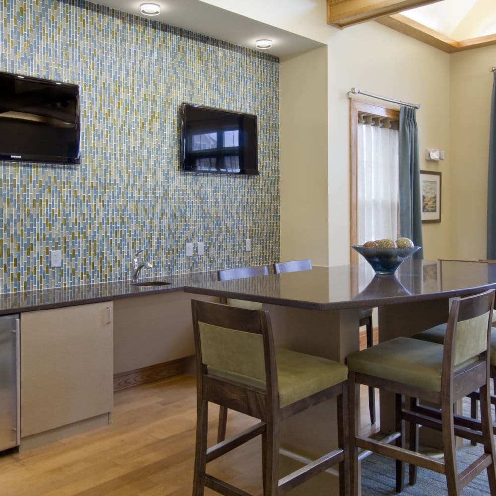 Clubhouse kitchen at The Preserve at Cohasset in Cohasset, Massachusetts