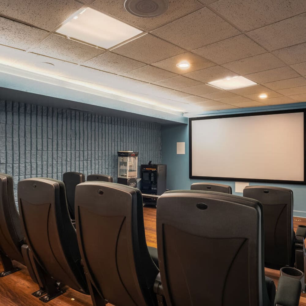 Theater room at Glo Apartments in Albuquerque, New Mexico