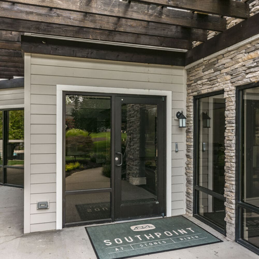 Clubhouse entrance at Southpoint at Stones River in Hermitage, Tennessee