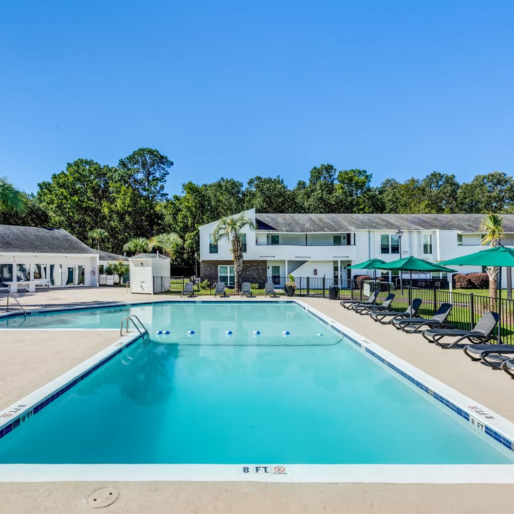 Large swimming pool outside at 1800 Ashley West in Charleston, South Carolina