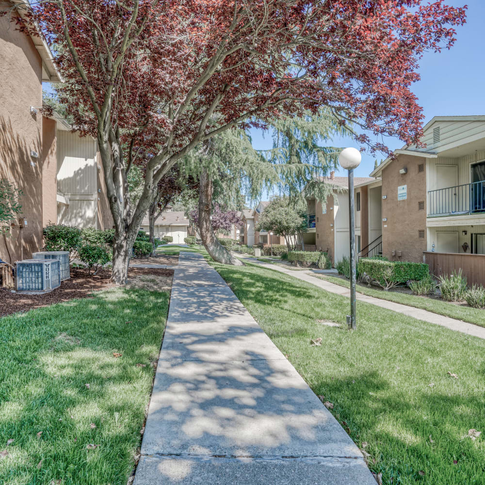 Walkway at Mission Bay Apartments in Bay Point, California
