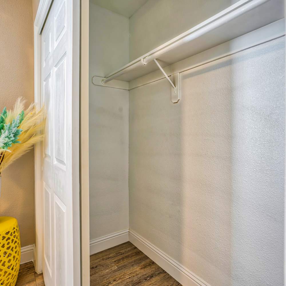 Closet at Ascent Townhome Apartments in Fresno, California